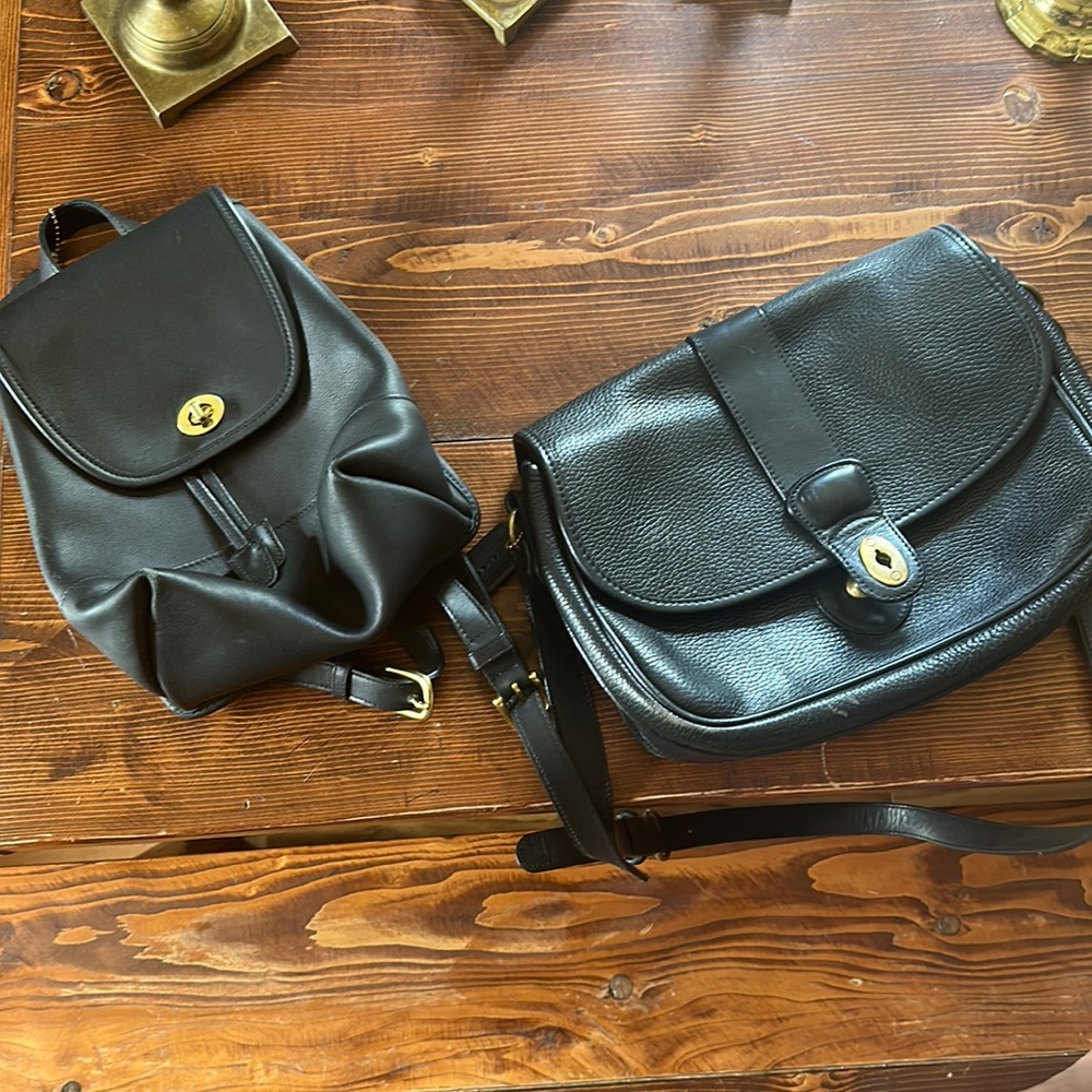 Selling as a pair! Vintage coach crossbody and backpack!